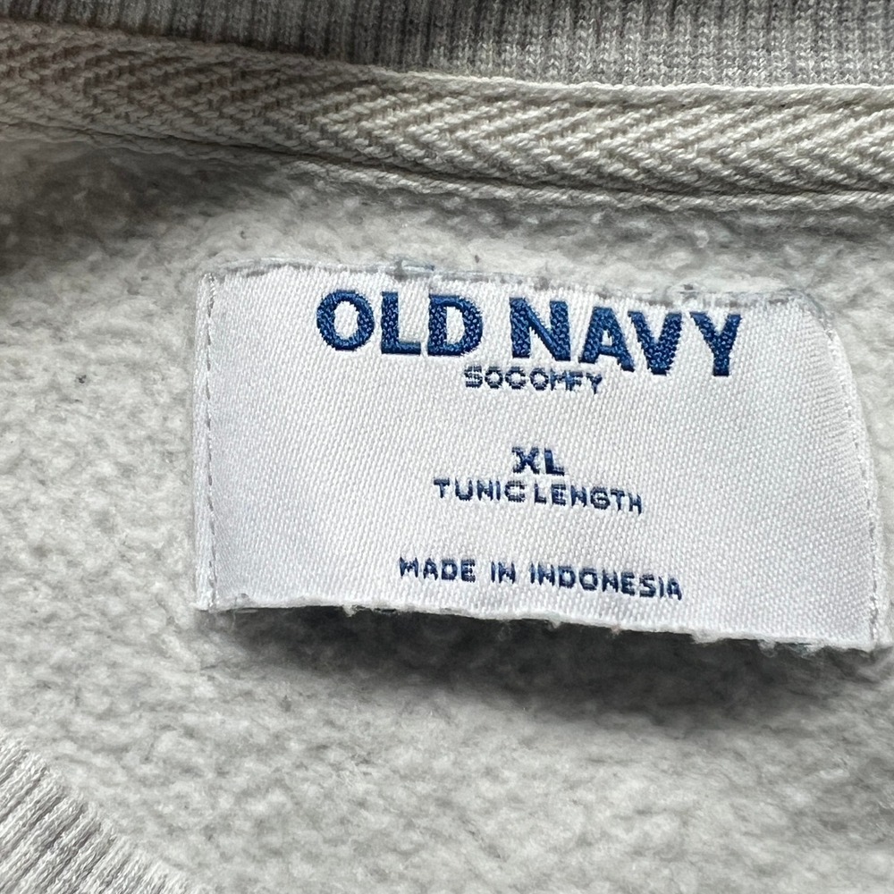 Old Navy SoComfy Malibu Beach Oversized Sweatshirt Gray Tunic XL Surf Travel - Picture 6 of 8